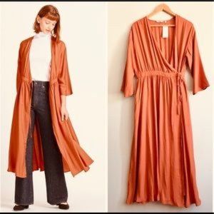 Uniqlo | Wrap 3/4 Sleeve Long Dress